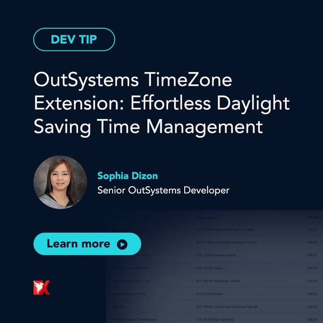 Dev Tip: Simplify Daylight Saving Time in OutSystems