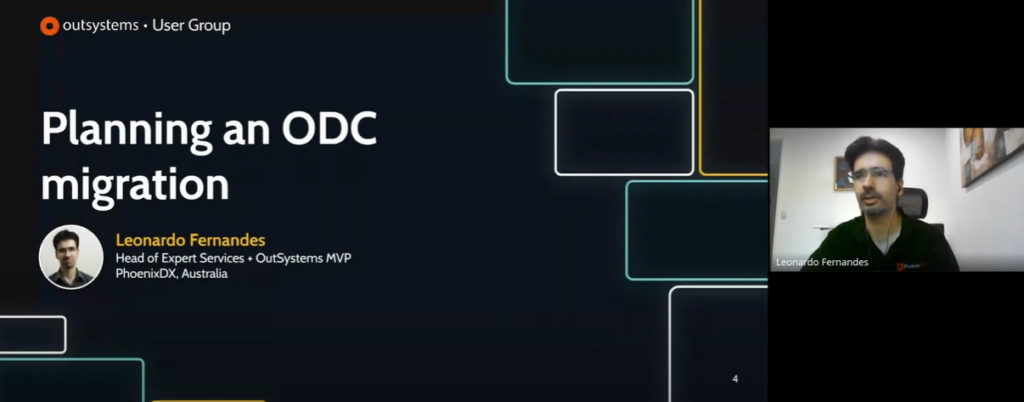 PhoenixDX Head of Expert Services + OutSystems MVP Leonardo Fernandes showing the technical journey of migrating from O11 to OutSystems Development Cloud (ODC) with a focus on the initial steps of portfolio assessment and code preparation